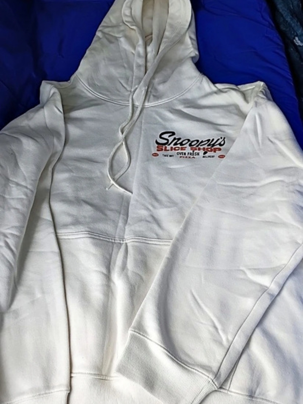 H&M Peanuts Snoopy Slice Shop Hoodie Graphic Hoodie Size XL Mens